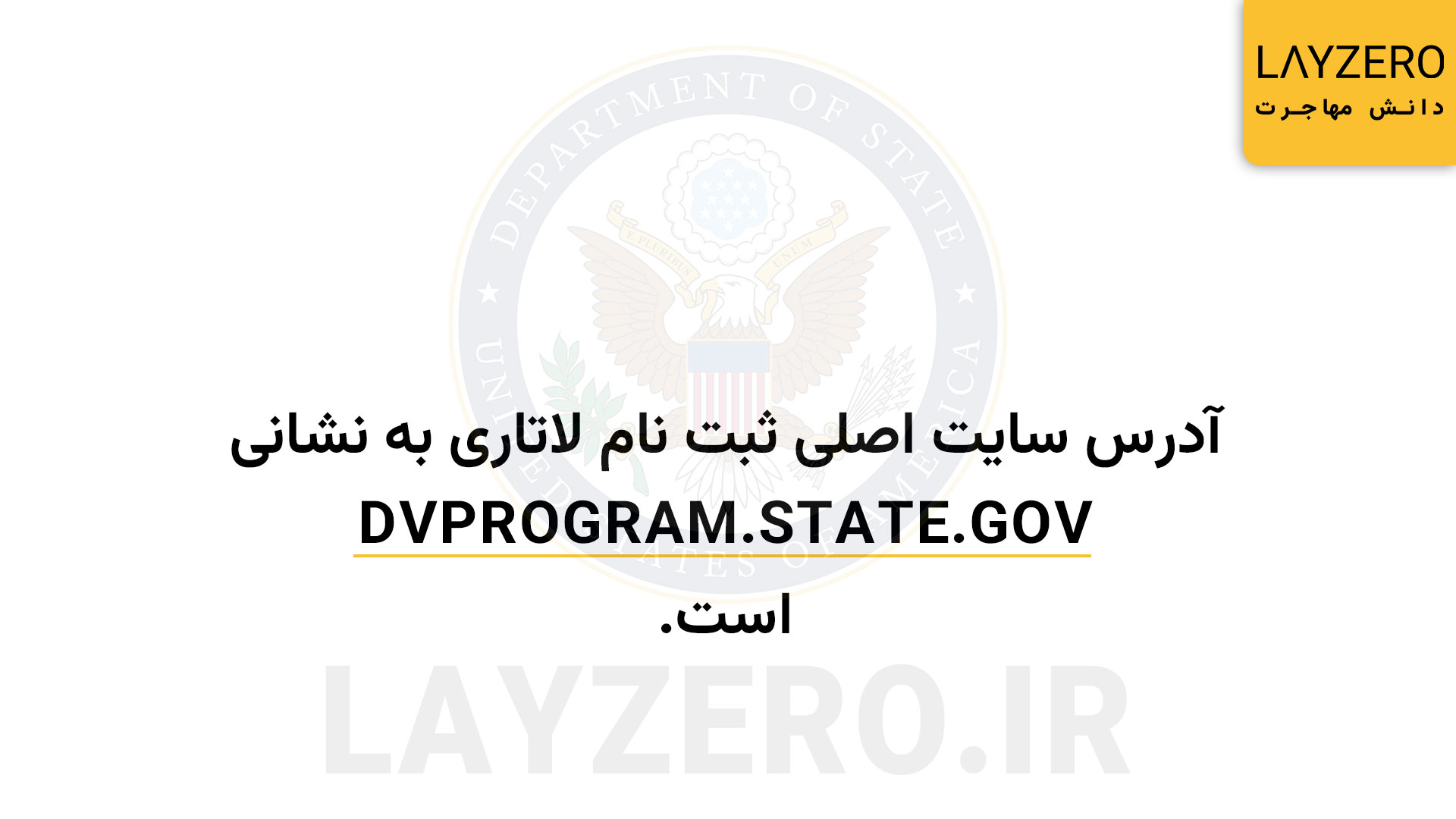 آدرس سایت لاتاری dvprogram.state.gov می‌باشد. شما در زمان شروع ثبت نام لاتاری می‌توانید به این آدرس مراجعه نموده و ثبت نام خود را انجام دهید.